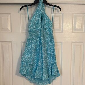 Aerie Blue Floral Mini Dress